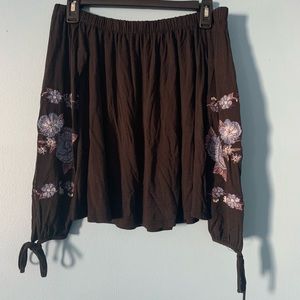 Long sleeve off the shoulder top